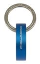 PIQUADRO Blue Square Key Chain With Round Carabiner Hook Blu PIQUADRO Blue Square Key Chain With Round Carabiner Hook Blu