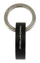 PIQUADRO Blue Square Key Chain With Round Carabiner Hook Nero PIQUADRO Blue Square Key Chain With Round Carabiner Hook Nero