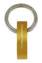 PIQUADRO Blue Square Key Chain With Round Carabiner Hook Giallo PIQUADRO Blue Square Key Chain With Round Carabiner Hook Giallo