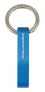 PIQUADRO Blue Square Key Chain With Big Carabiner Hook Blu PIQUADRO Blue Square Key Chain With Big Carabiner Hook Blu