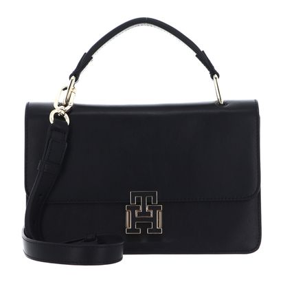 TOMMY HILFIGER Pushlock Leather Crossover Bag Black TOMMY HILFIGER Pushlock Leather Crossover Bag Black