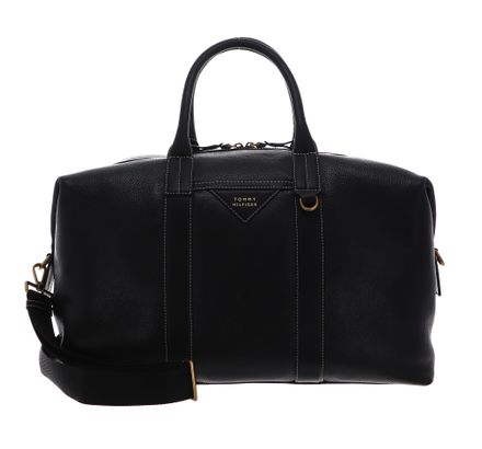 TOMMY HILFIGER TH Premium Leather Duffle Bag Black