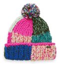 SCOTCH & SODA Hand Knit Bobble Hat Pink and Green SCOTCH & SODA Hand Knit Bobble Hat Pink and Green
