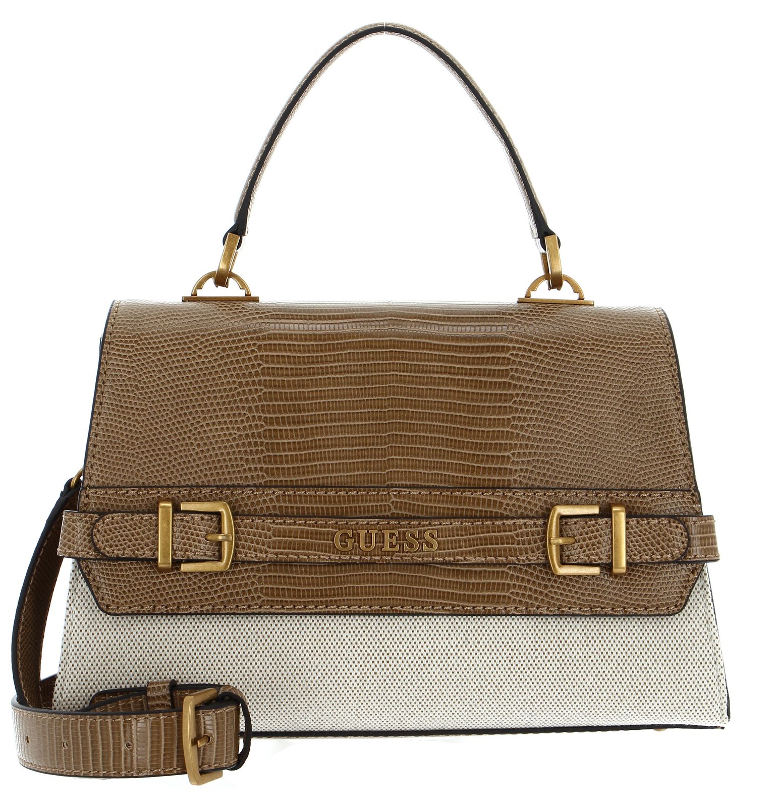 Sestri Crocodile-Embossed Satchel