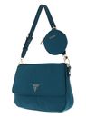 GUESS Eco Gemma Top Zip Shoulder Bag Teal GUESS Eco Gemma Top Zip Shoulder Bag Teal