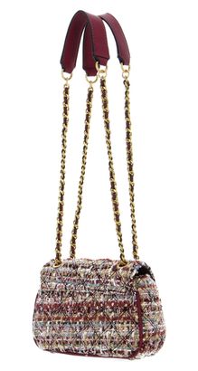 ショルダーバッグ・ポシェット Guess GULLY tweed chain mini flap bag HO1A3A39 Giully Tweed Mini Convertible Crossbody | GUESS