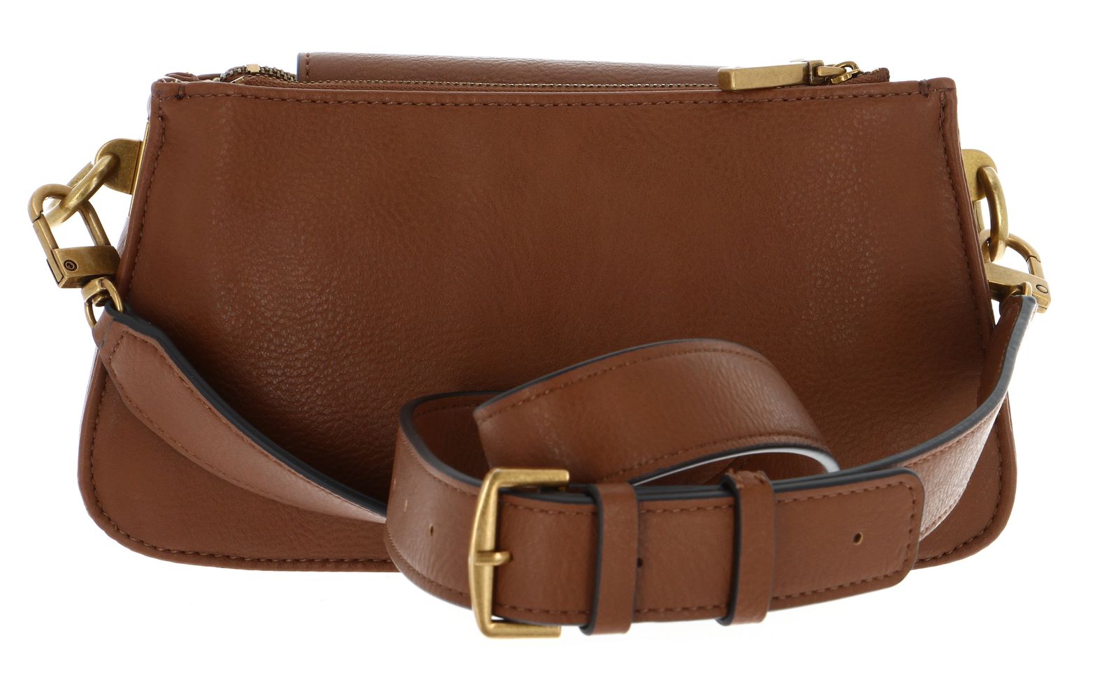 GUESS shoulder bag Arja Double Zip Crossbody Bag Cognac | Buy bags
