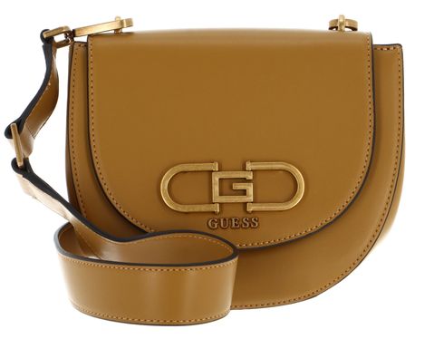 GUESS Fleet Mini Saddle Crossbody Bag Mustard