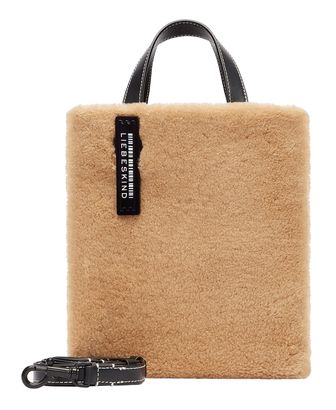 LIEBESKIND BERLIN Shearling Paperbag S Dark Clay