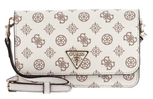 GUESS Noelle Xbody Flap Organizer Cream Logo