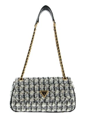 GUESS Giully Convertible Crossbody Flap Bag Grey Multi