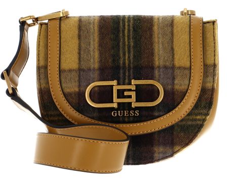 GUESS Fleet Mini Saddle Crossbody Bag Mustard