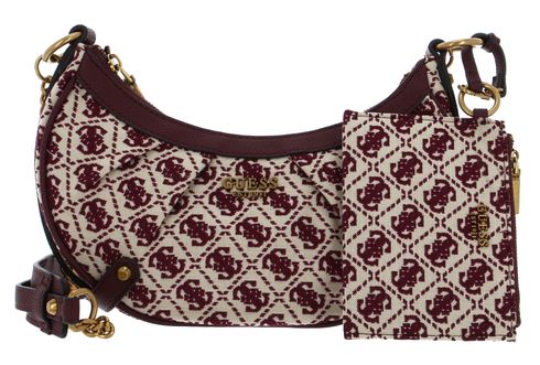 GUESS Clelia Crossbody Top Zip Merlot Logo