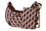 GUESS Clelia Crossbody Top Zip Merlot Logo