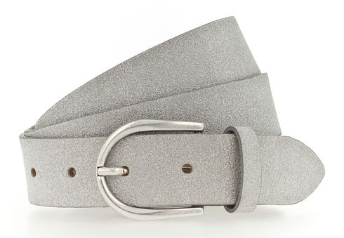 Vanzetti 30mm Glitter Belt W75 Silver Glitter