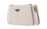 GUESS Arja Double Zip Crossbody Bag Stone