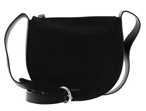 abro Leather Kaleido Lulu Crossbody Bag Small Black / Nickel