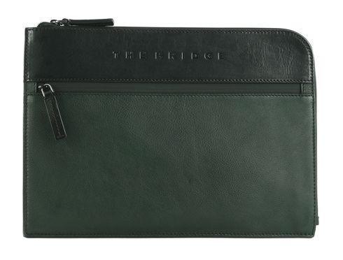 THE BRIDGE Damiano Envelope XL Malachite / Nero Rut. Scuro