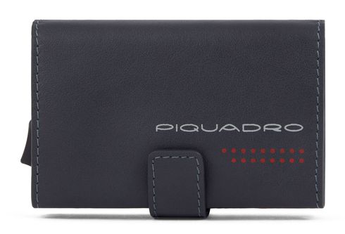 PIQUADRO Ongoing Collection Compact Wallet Grey / Black