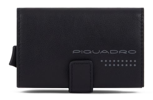 PIQUADRO Ongoing Collection Compact Wallet Black