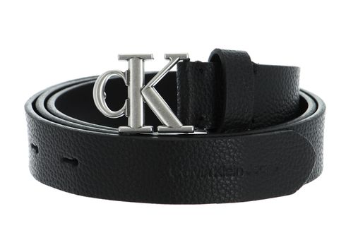 Calvin Klein Round Mono Leather Belt W75 Black