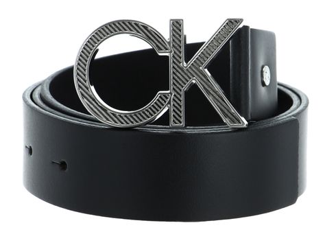 Calvin Klein Adjustable CK Metal Diagonal 35MM Belt W90 CK Black - kürzbar