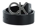 Calvin Klein Adjustable CK Metal Diagonal 35MM Belt W100 CK Black - shortenable Calvin Klein Adjustable CK Metal Diagonal 35MM Belt W100 CK Black - shortenable