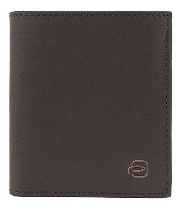 PIQUADRO Black Square Vertical Men´s Wallet with Coin Pocket RFID Testa Di Moro