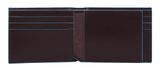 PIQUADRO Blue Square Men’s Wallet with Flip ID Window and RFID Mogano PIQUADRO Blue Square Men’s Wallet with Flip ID Window and RFID Mogano