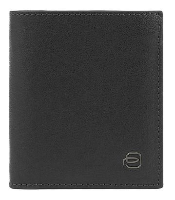 PIQUADRO Black Square Vertical Men´s Wallet with Coin Pocket RFID Nero