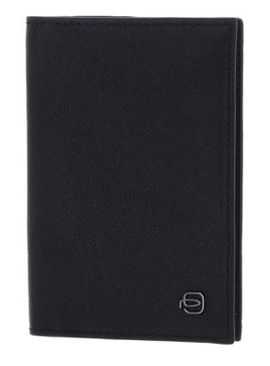 PIQUADRO Black Square Passport Holder Black