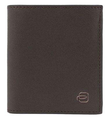 PIQUADRO Black Square Vertical Wallet Testa Di Moro