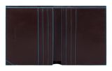 PIQUADRO Blue Square Vertical Trifold Men's Wallet Mahogany PIQUADRO Blue Square Vertical Trifold Men's Wallet Mahogany