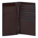 PIQUADRO Blue Square Long Wallet with Coin Pocket RFID Mogano PIQUADRO Blue Square Long Wallet with Coin Pocket RFID Mogano