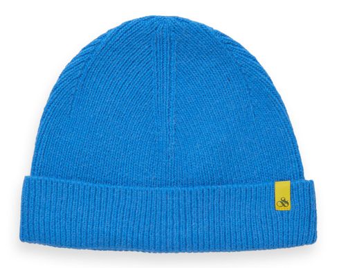 SCOTCH & SODA Blend Rib-Knit Beanie Rhythm Blue