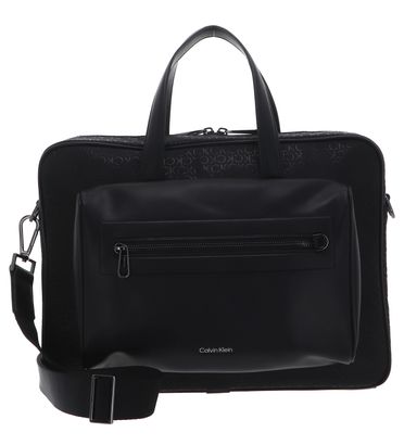 Calvin Klein CK Elevated Laptop Bag Repreve Black Tonal Mono