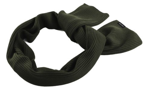 Calvin Klein Classic Cotton Rib Knit Scarf Dark Olive