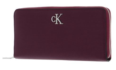 Calvin Klein CKJ Minimal Monogram Zip Around Amaranth