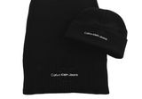 Calvin Klein CKJ Gifting Softies Logo Beanie Scarf Black Calvin Klein CKJ Gifting Softies Logo Beanie Scarf Black