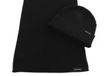 Calvin Klein Soft Giftset Classic Cotton Beanie Scarf Black Calvin Klein Soft Giftset Classic Cotton Beanie Scarf Black