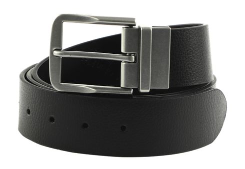 Calvin Klein CKJ Gifting Belt Classic Adj / Rev Belt 35MM W100 Black Solid / Black Allover Print