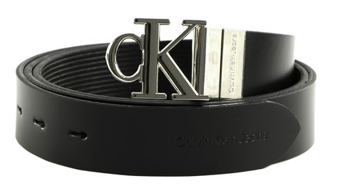Calvin Klein CKJ Gifting Belt Rev Belt 3MM W75 Black Solid / Black Texture