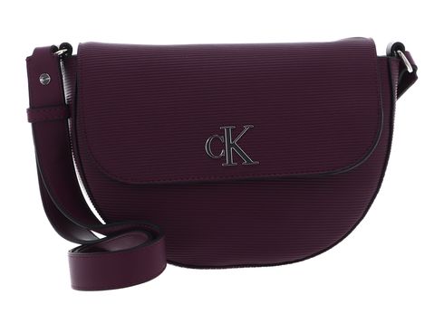 Calvin Klein CKJ Minimal Monogram Saddle Bag S Amaranth