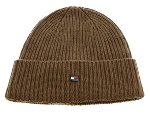 TOMMY HILFIGER TH Elevated Plaque Beanie Desert Khaki