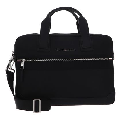 TOMMY HILFIGER TH Elevated Nylon Computer Bag Black