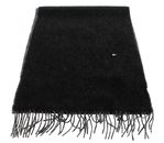 TOMMY HILFIGER TH Elevated Plaque Scarf Black TOMMY HILFIGER TH Elevated Plaque Scarf Black