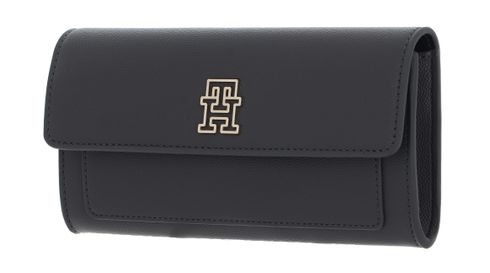 TOMMY HILFIGER TH Timeless Large Flap Wallet Grey Line