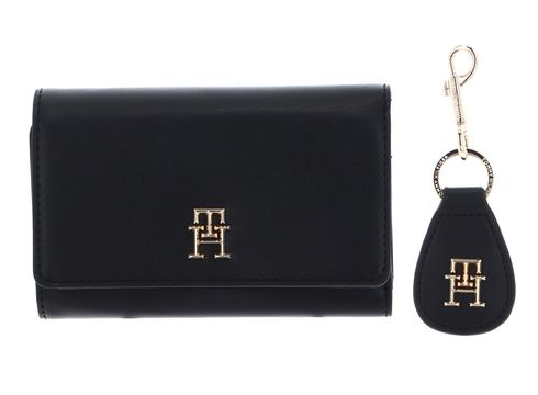 TOMMY HILFIGER SPWM Gifting SLG Flap Wallet and Key Fob Black