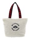 TOMMY HILFIGER TH Check Tote Ancient White TOMMY HILFIGER TH Check Tote Ancient White