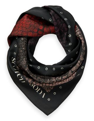 SCOTCH & SODA Printed Square Scarf Snake Multi